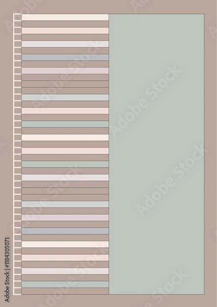 Obraz Clean a4 size colorful notes paper template