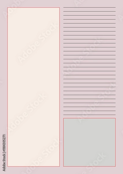 Obraz Clean a4 size colorful notes paper template