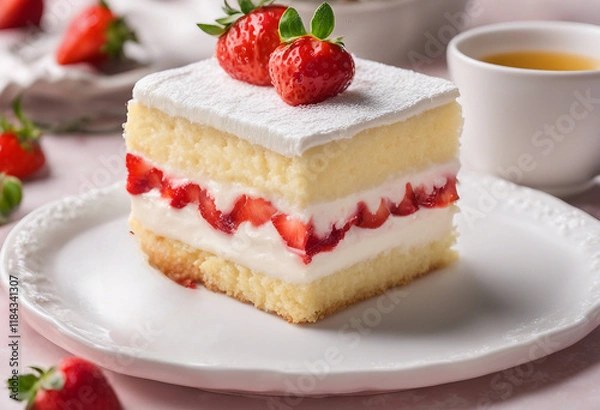 Obraz Elegant Strawberry Shortcake Delight