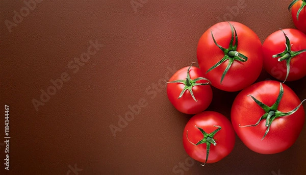 Fototapeta tomatoes on a brown background