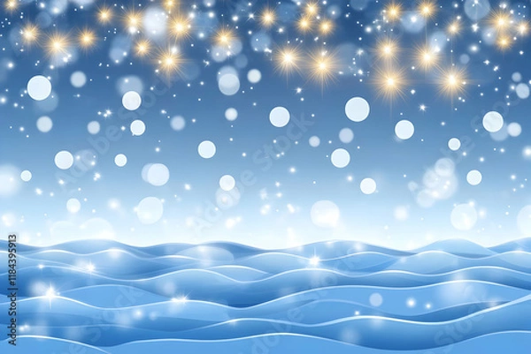 Obraz Blue Waves Abstract Background Illustration