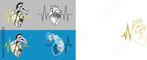 Obraz Techno-Heart Fusion of Biology and Mechanics