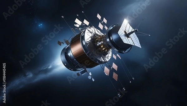 Obraz High-Resolution Satellite in Orbit Capturing Stunning Planetary Views