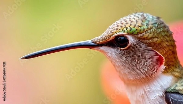 Obraz Hummingbird Portrait: Exquisite Detail in a Soft, Natural Light