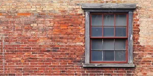 Fototapeta Red brick walls create a striking backdrop, emphasizing the warmth and character of the red brick material, perfect for showcasing the beauty of red brick in any setting.