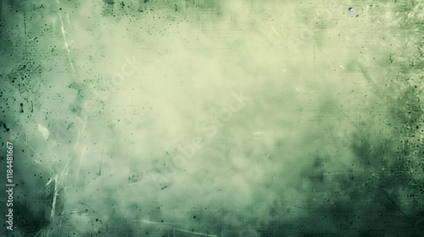 Fototapeta Vintage green motion blur abstract light leak overlay background with a dusty noise grain texture. Grunge style dusty overlay light leak background. Green light overlay, leak flare, light effect