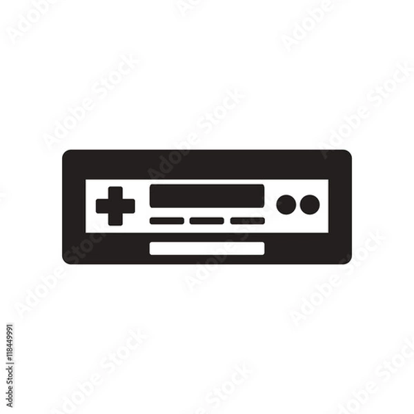 Fototapeta flat icon in black and white style tape recorder 