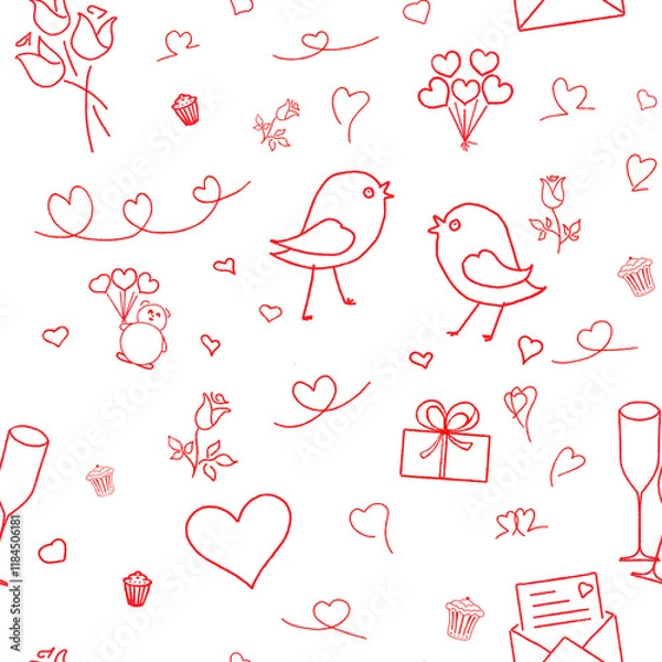 Fototapeta Valentines Texture white