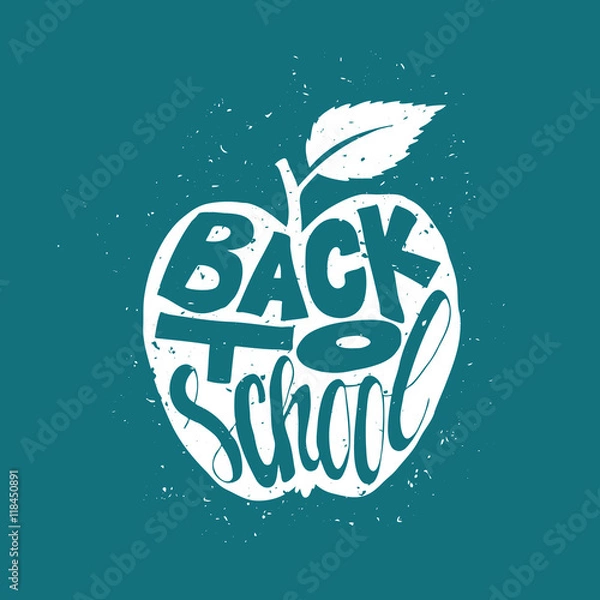 Obraz Back to school poster with apple