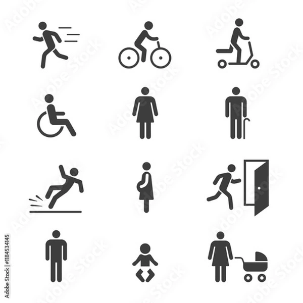 Obraz Information sign set. Vector illustration. White background.