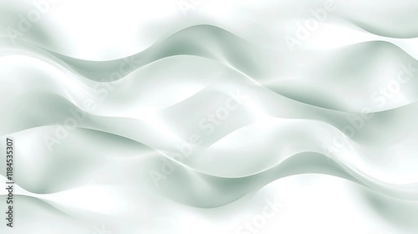 Obraz Abstract White Green Wave Pattern Design