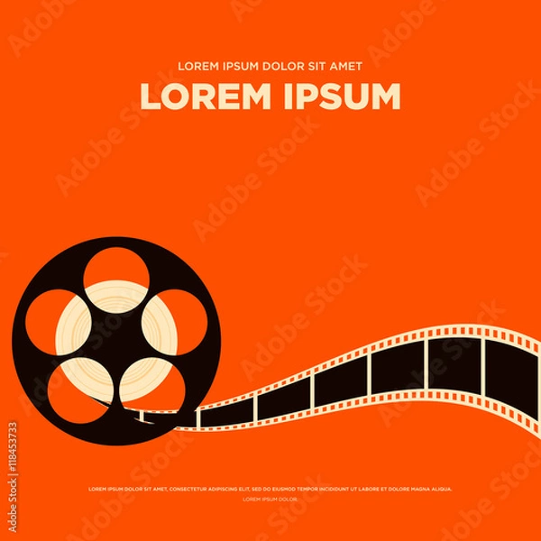 Fototapeta Taśma filmowa taśma filmowa vintage plakat ilustracji wektorowych