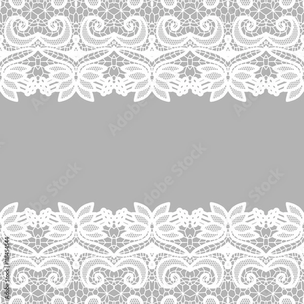 Fototapeta Lace border. Invitation card.