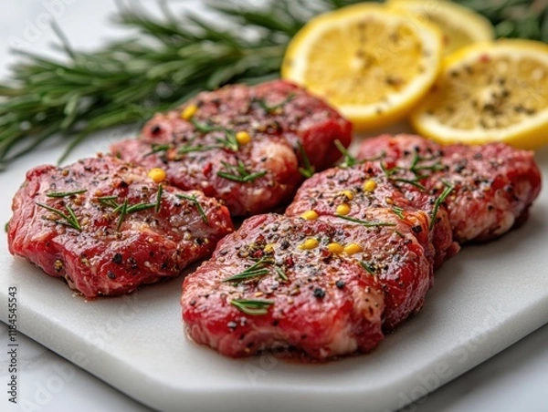 Fototapeta A photo of lamb leg food for easter day isolate on white background