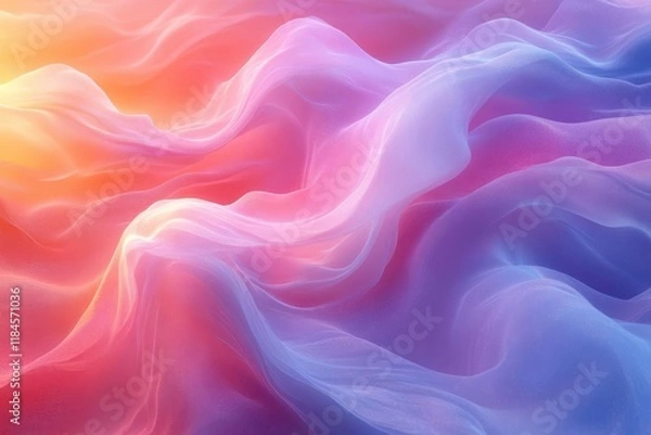 Obraz dreamy holographic gradient background with flowing pastel rainbow colors and psychedelic wave patterns perfect for modern design projects