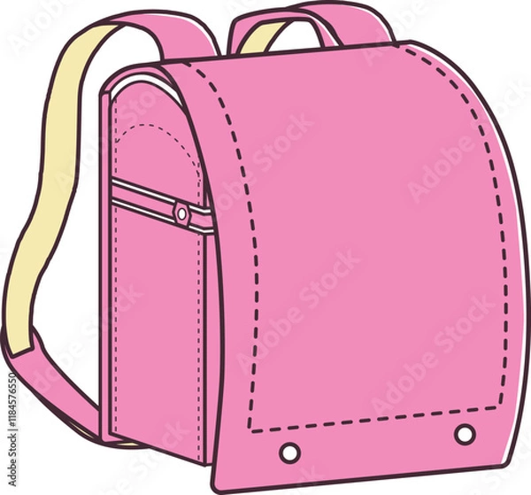 Obraz ランドセルのイラスト ピンク