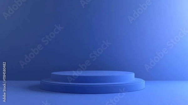 Obraz Abstract Blue Geometric Display Podium