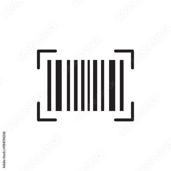 Obraz Scan barcode icon Simple thin outline