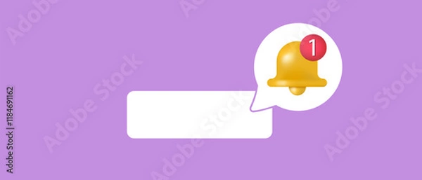 Fototapeta Notification screen. Emergency message. Push notification. SMS notification on the screen of the smartphone. Sms popup. Message exchange. SMS message on screen