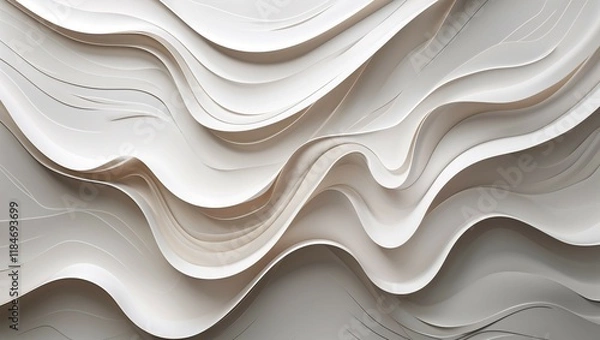 Fototapeta Wavy Abstract Background with Colorful Patterns and Fluid Lines