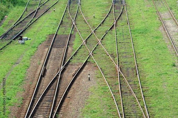 Fototapeta the intricacy of the railway rail