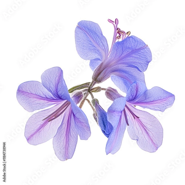 Obraz Rosemary flower Rosmarinus officinalis close-up, isolated on transparent background