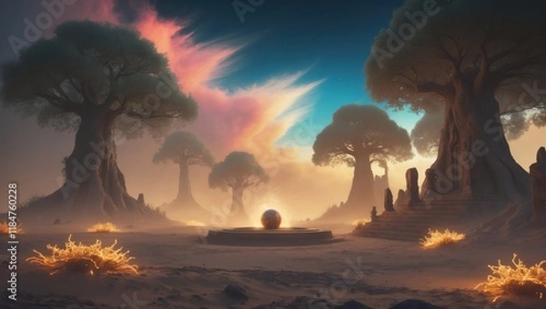 Obraz Beautiful Martian oak trees