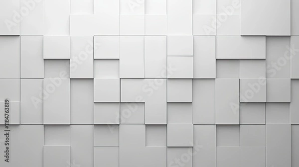 Obraz Abstract White Cubes Background