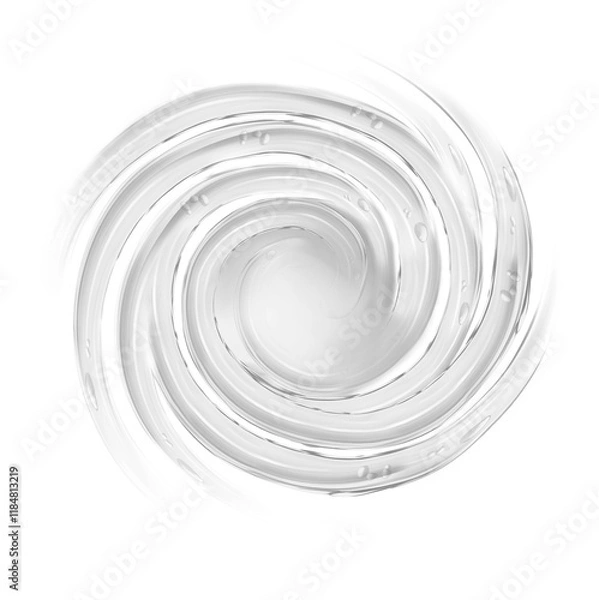 Obraz Abstract swirl isolated, Liquid  paint on white background. 