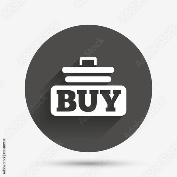 Fototapeta Buy sign icon. Online buying cart button.