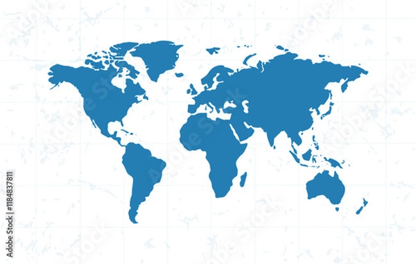 Fototapeta World Map Isolated on white background - stock vector.