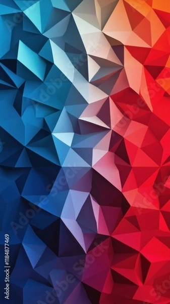 Fototapeta Dynamic abstract geometric art digital space visual artwork vibrant colors aesthetic design contemporary concept