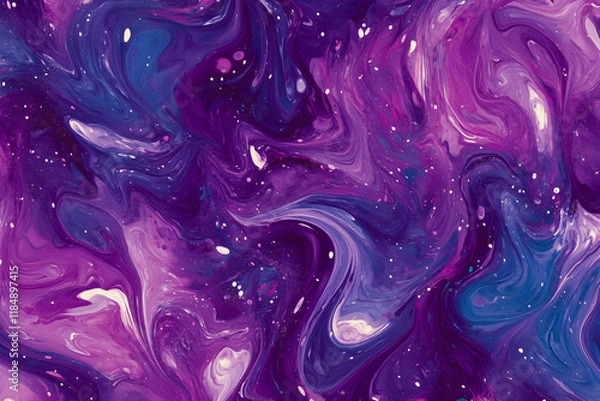 Fototapeta Playful purple pattern with vibrant and creative abstract designs