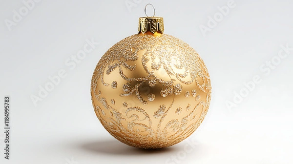 Obraz isolated gold christmas ball for holiday decorations with shiny golden ornament effect perfect for festive design projects
