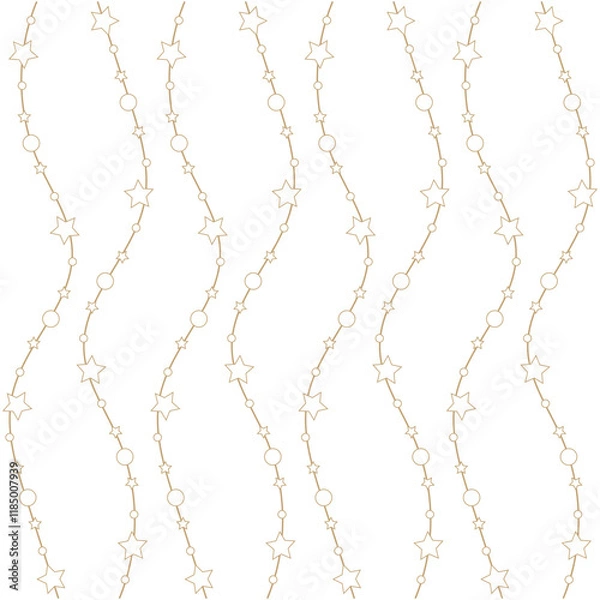 Fototapeta curtain with stars and circles. vector graphics