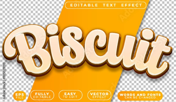 Fototapeta Biscuit Cake Snack Cookie Bakery Fully Editable Vector Text File