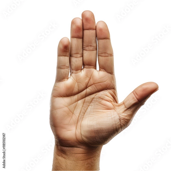 Obraz Man’s hand isolated on transparent background. 