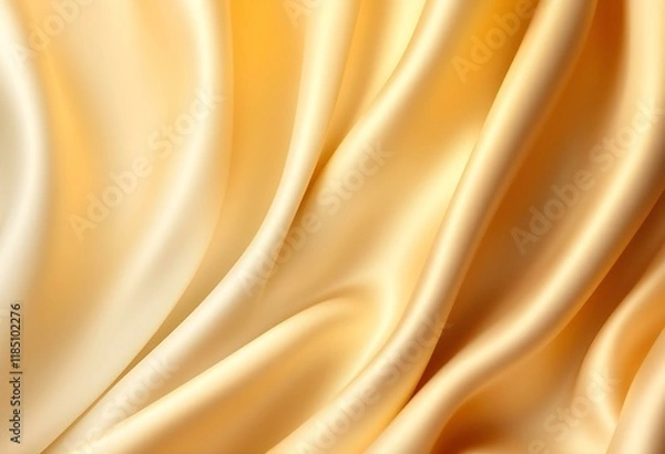 Fototapeta Light pale brown yellow silk satin. Gradient. Dusty gold color. Golden luxury elegant beauty premium abstract background. Shiny, shimmer. Curtain. Drapery. Fabric, cloth texture. Christmas, birthday.