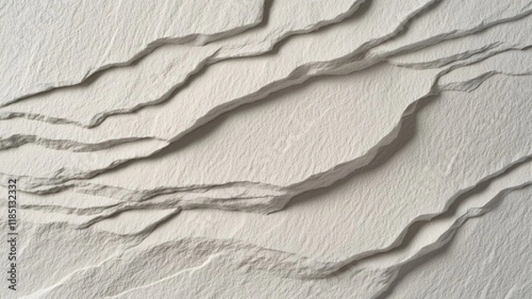 Fototapeta A textured surface featuring flowing, wave-like patterns, evoking a sense of movement and depth in a neutral color palette.