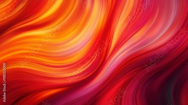 Fototapeta Dynamic abstract wave design. Premium wave background for banners, posters or wallpaper. Red wavy abstraction