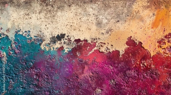 Fototapeta Colorful textured abstract surface wall concrete background. Wall texture