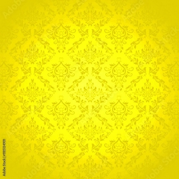 Fototapeta Background paper or fabric, with floral damask and baroque, seamless ornamental pattern