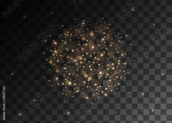 Obraz VECTOR eps 10. Glowing collection. Firework, light effects isolated and grouped. . Transparent sunlight lens flare. Shining elements and stars.