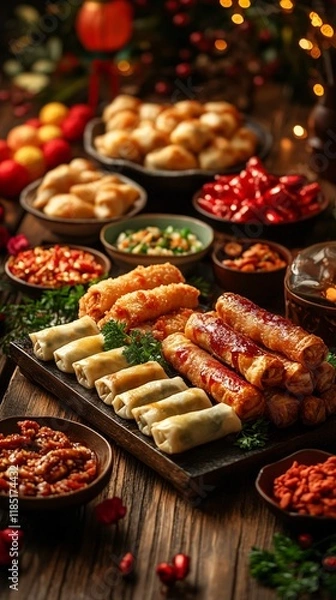 Obraz Chinese traditional festive table