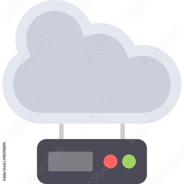 Fototapeta Cloud Server Icon