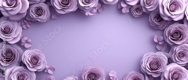 Obraz A purple background with purple colored roses