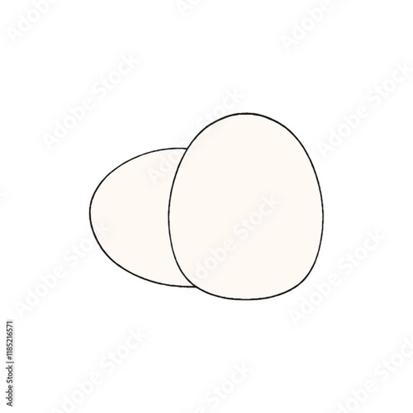 Obraz 二つ重なった卵