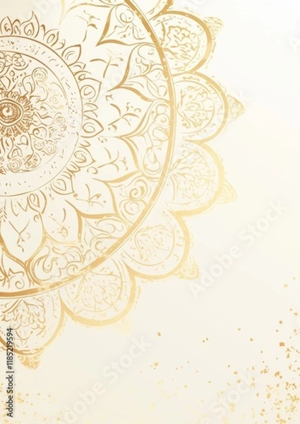 Obraz Free indian flower pattern rangoli background