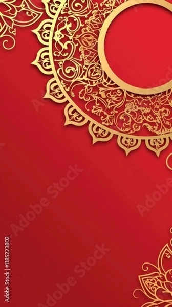 Fototapeta Free indian flower pattern rangoli background