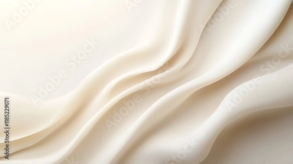 Fototapeta Elegant Draped Cream Colored Fabric Background
